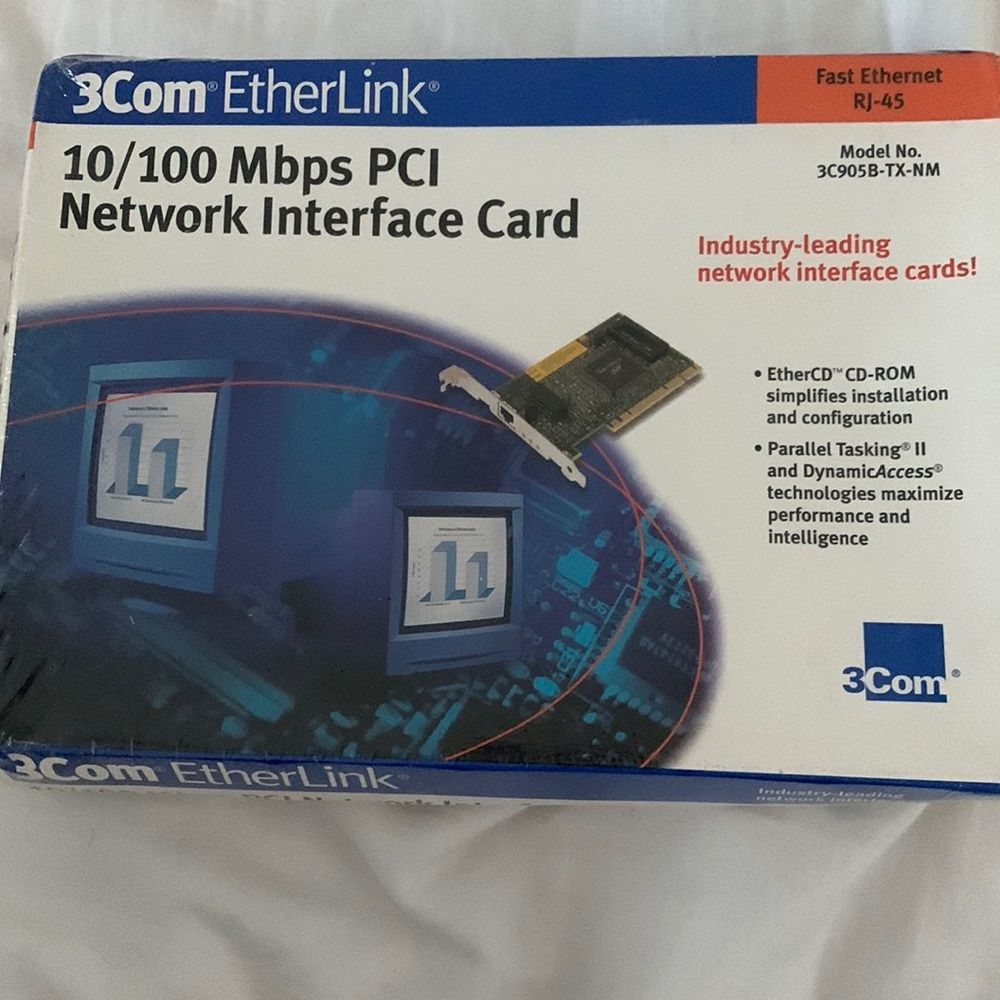 NWT, NIB, 3Com EtherLink 10/100 Mbps PCI Network Interface Card